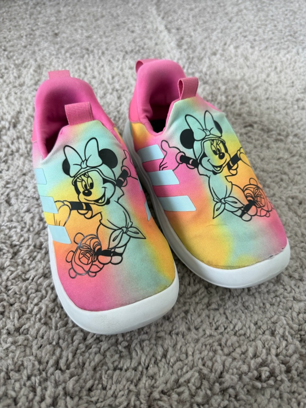 Adidas x Disney Monofit tie dye Minnie Mouse kids toddler sneakers